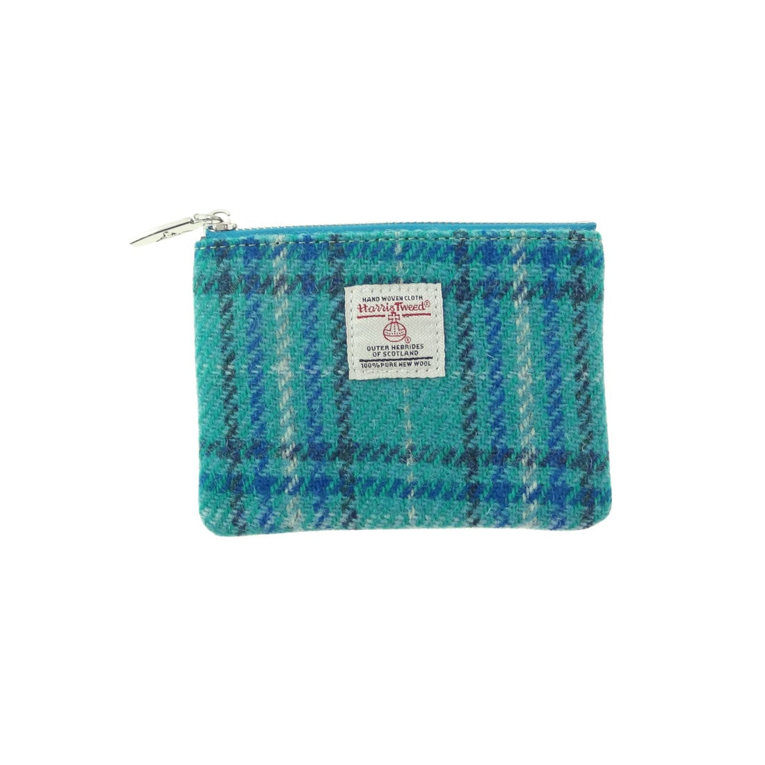 Glen Appin Eriskay Small Zip Coin Purse Teal & Blue Check