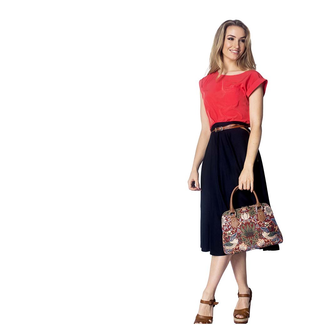 William Morris Strawberry Thief Red - Convertible Bag