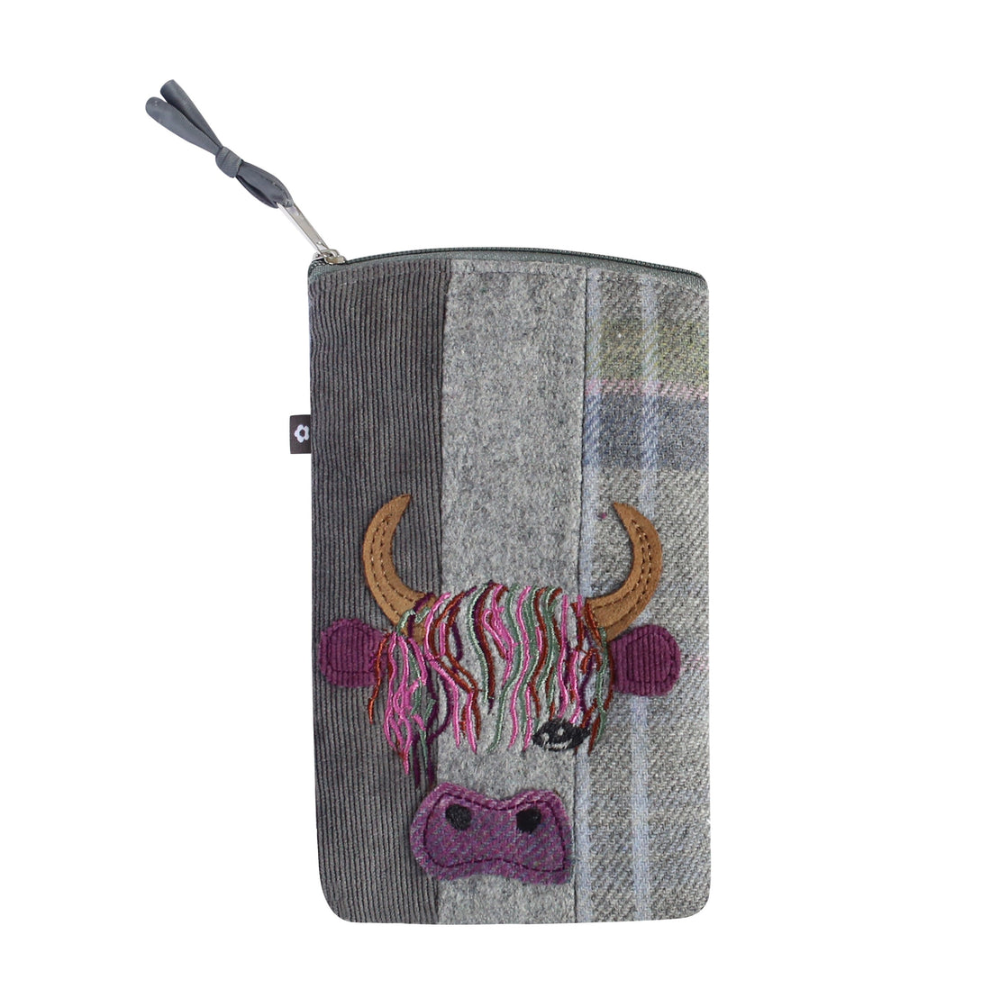 Highland Cow Applique Glasses Case by Earth Squared