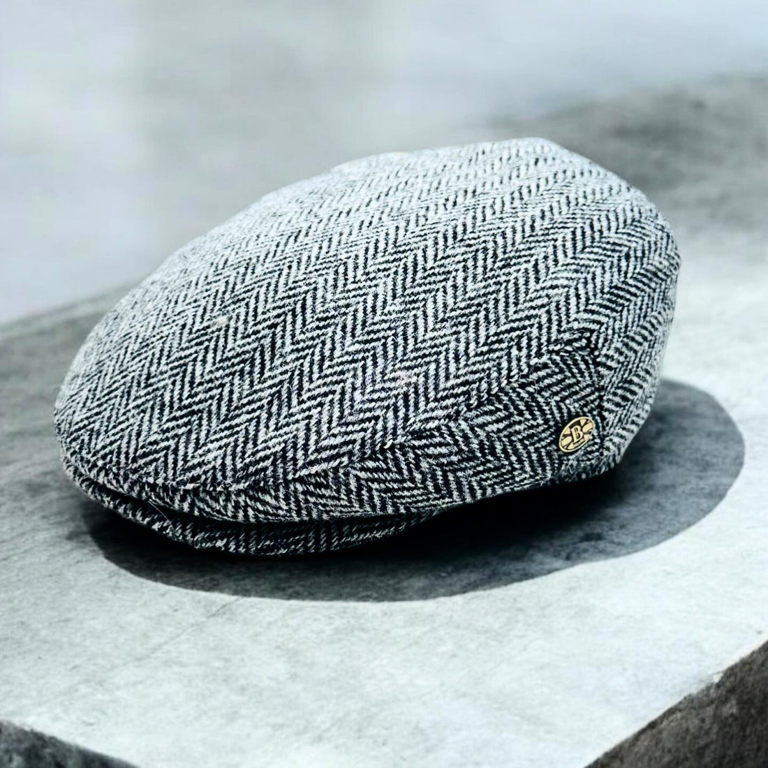 Bullantic - Gladwin Bond Harris Herringbone Wool Flat Cap