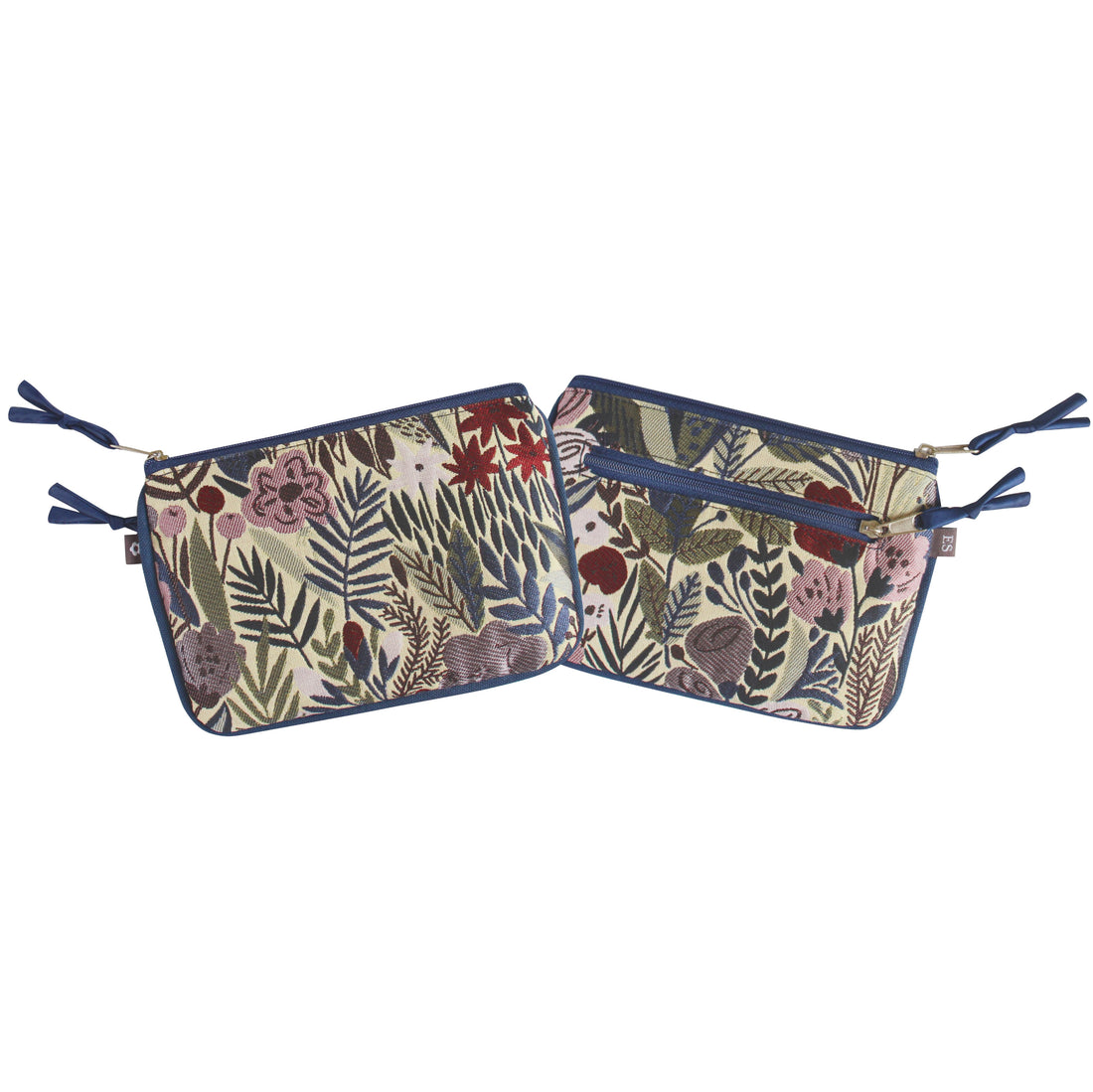 Blue Jacquard Juliet Coin Purse by Earth Squared