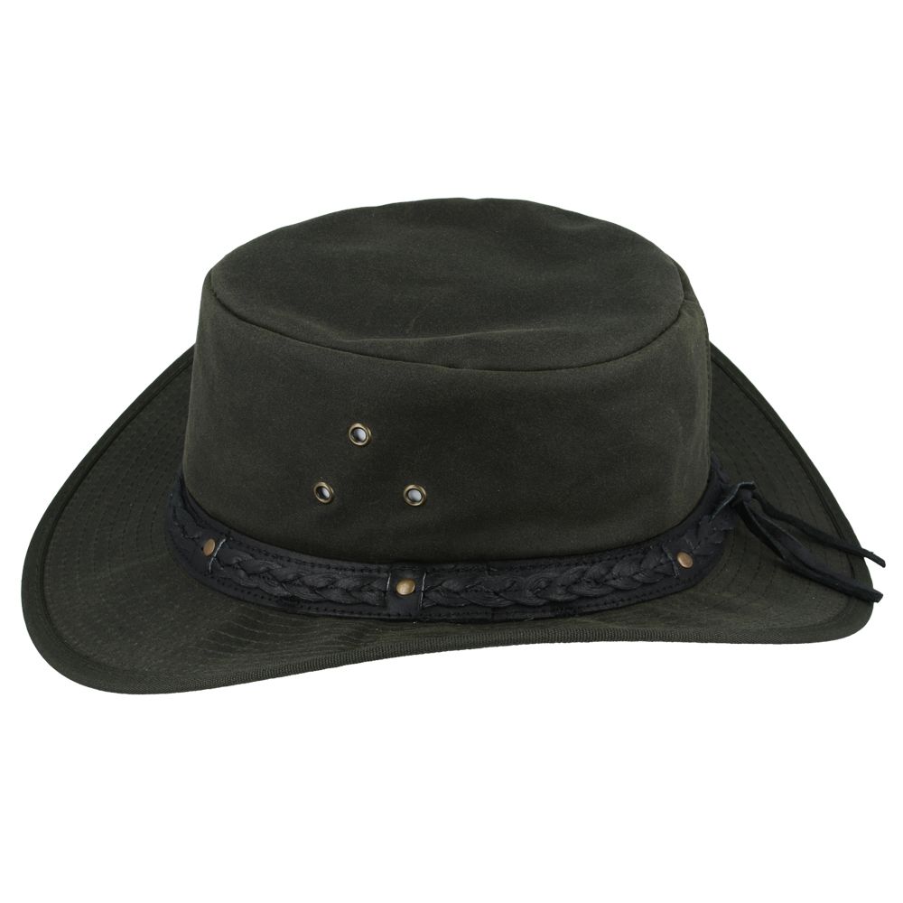 Bullantic - Waxed Gladwin Bond Aussie Bush Style Western Outback Cotton Cowboy Hat