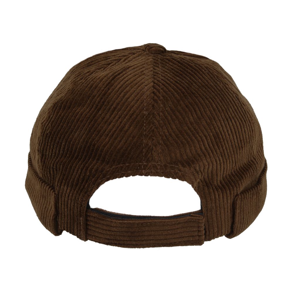 Carbon212 Corduroy Rolled Cuff Retro Fashion Brimless Docker Hat