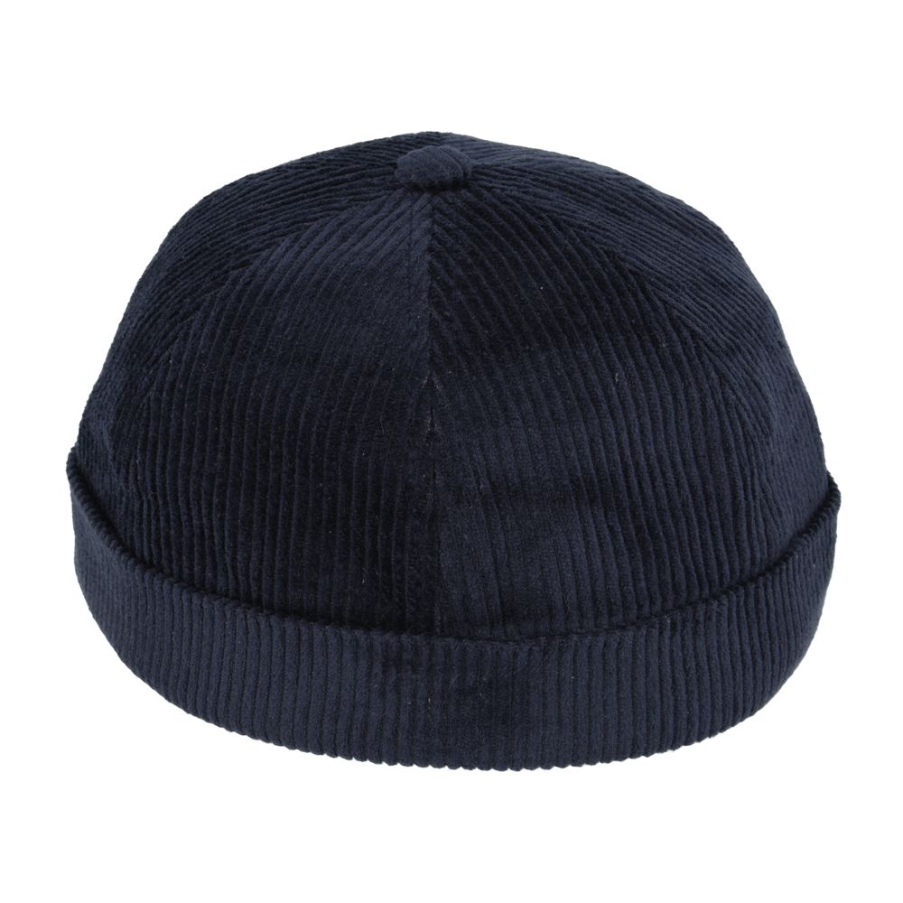 Carbon212 Corduroy Rolled Cuff Retro Fashion Brimless Docker Hat