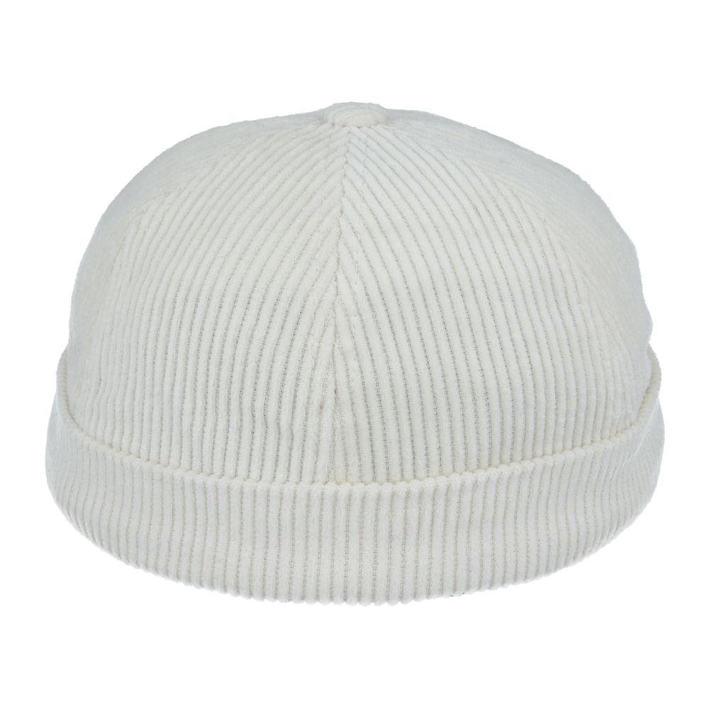 Carbon212 Corduroy Rolled Cuff Retro Fashion Brimless Docker Hat