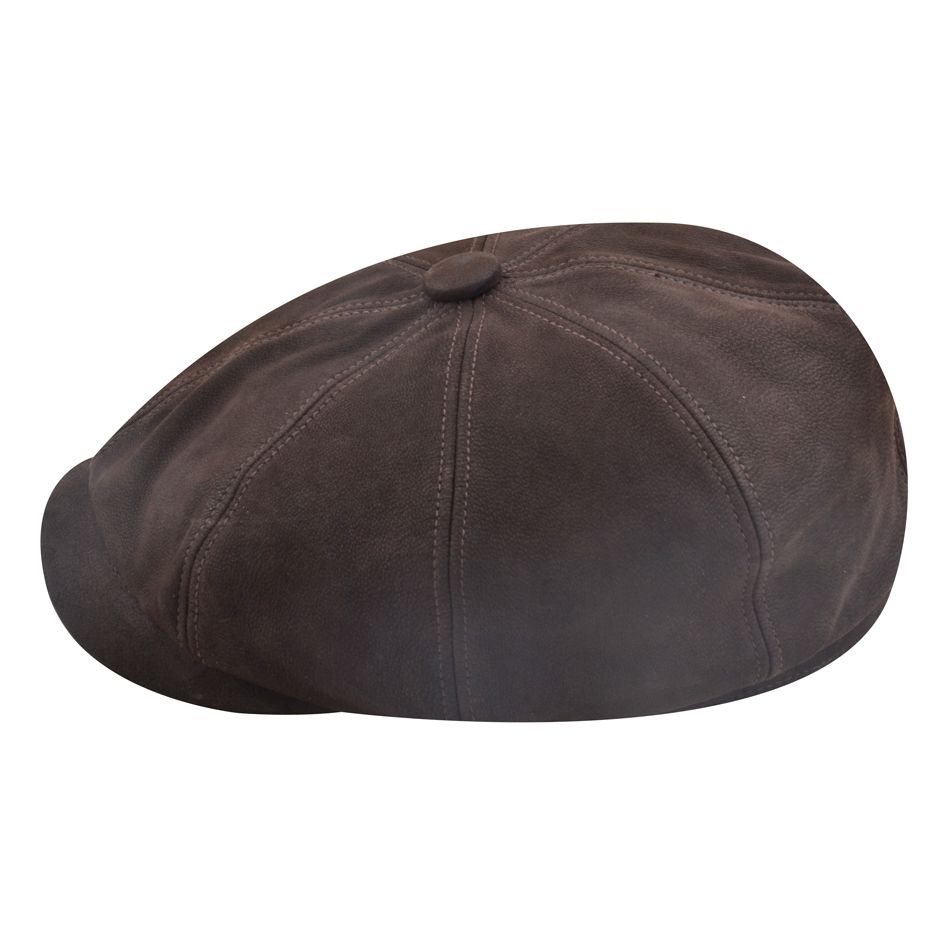 Bullantic - Gladwin Bond Hatters London Leather Newsboy Cap