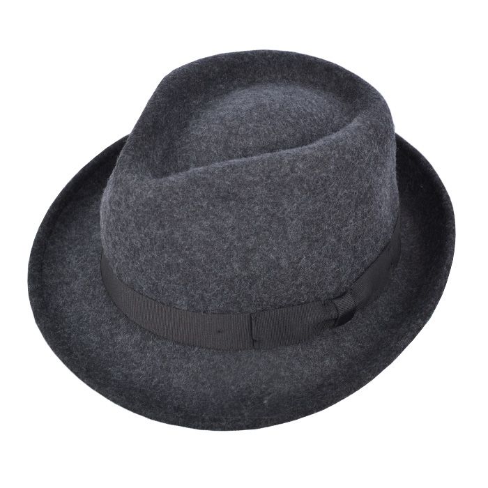 Maz Crushable Felt Trilby Hat, Mix Charcoal