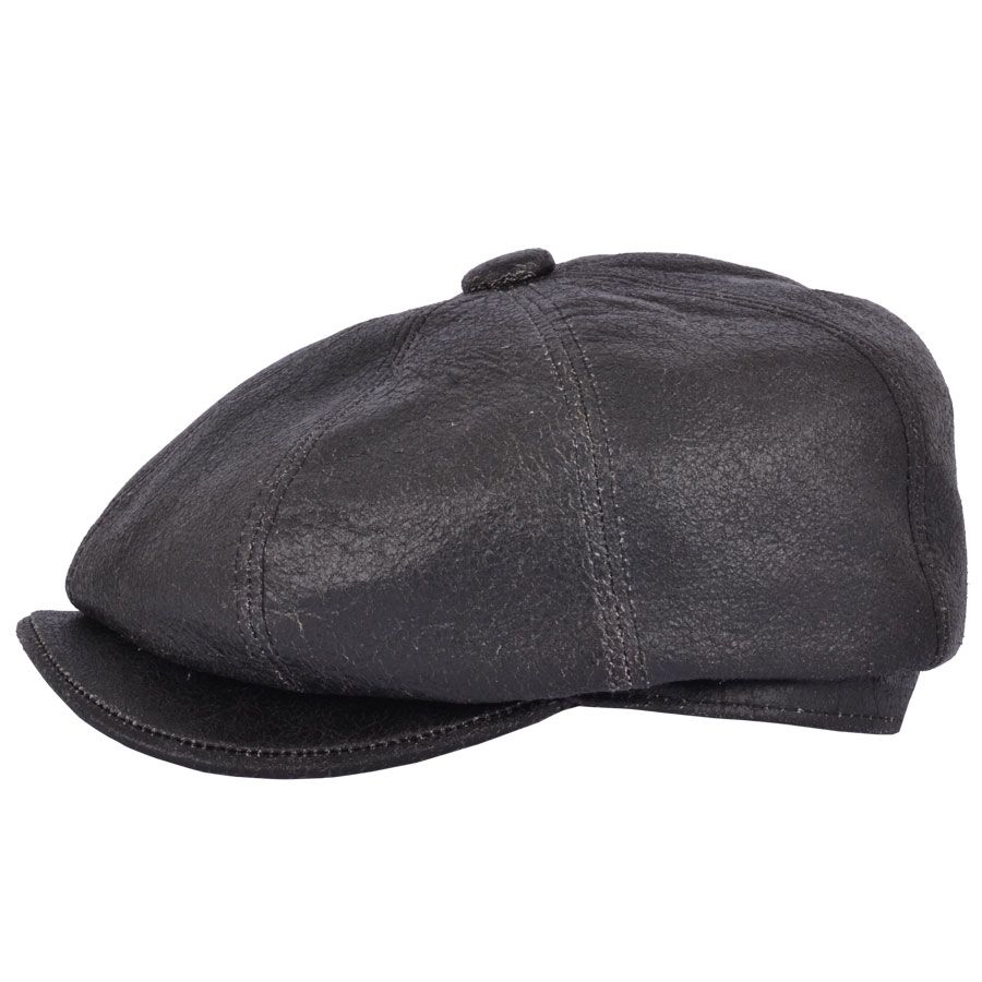 Bullantic - Gladwin Bond Sheep Skin Newsboy Leather Cap