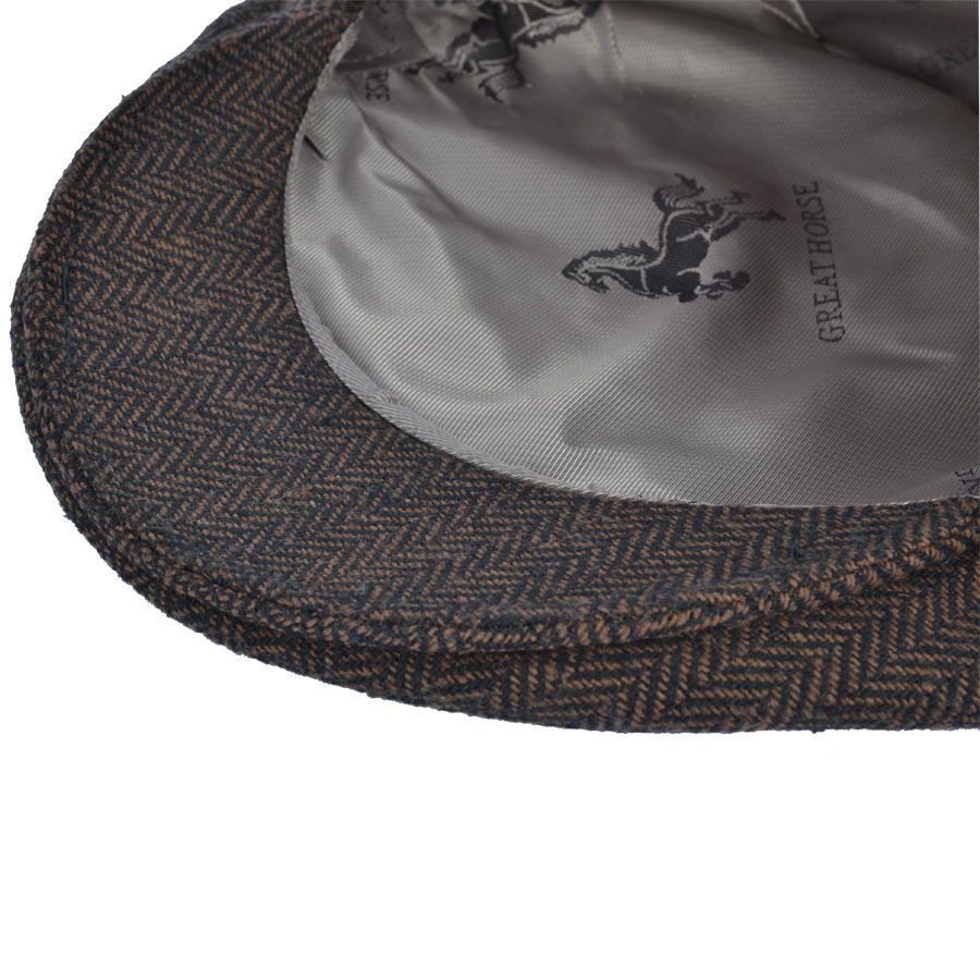 Kids G&H Herringbone Flat Cap
