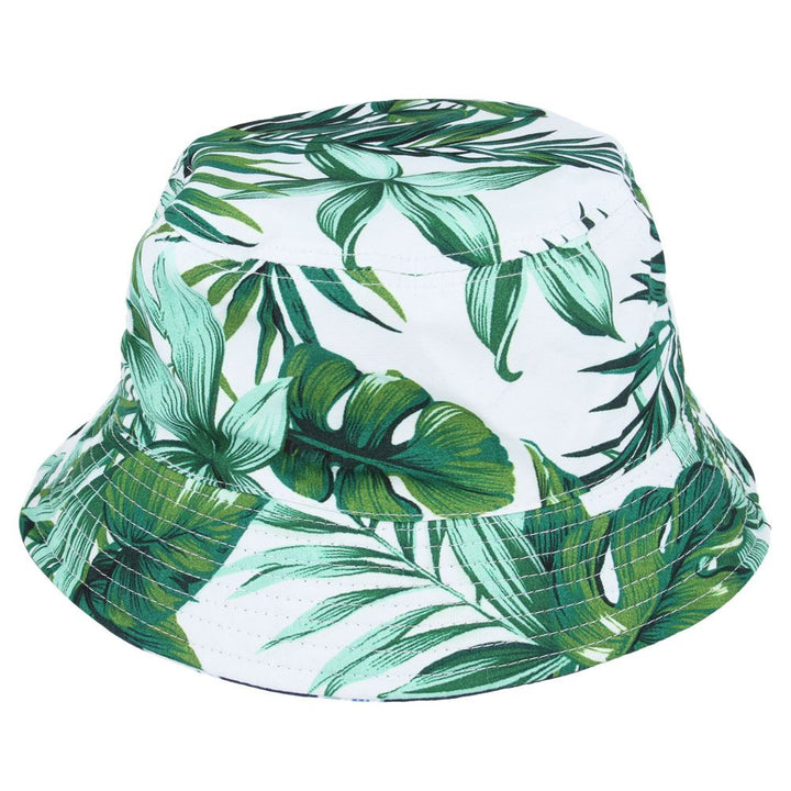 Carbon212 New Monstera And Palm Leaves Bucket Hat