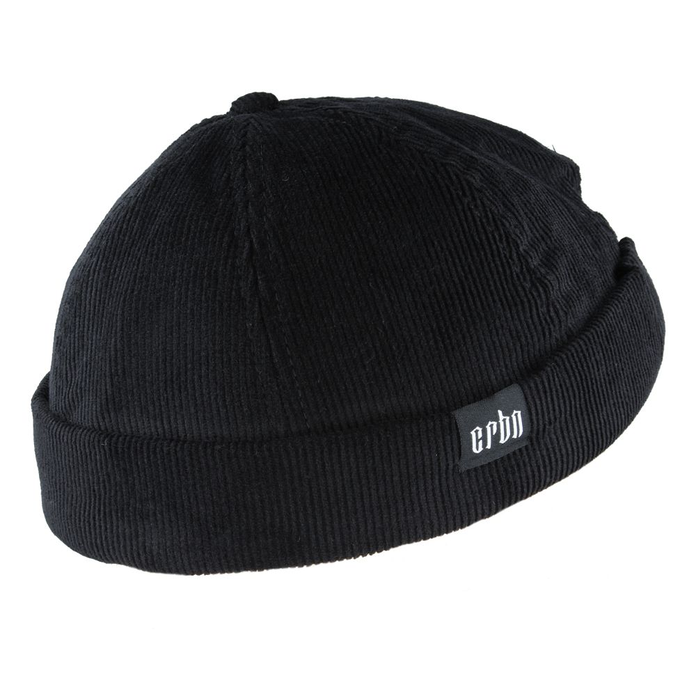 Carbon212 Corduroy Rolled Cuff Retro Fashion Brimless Docker Hats