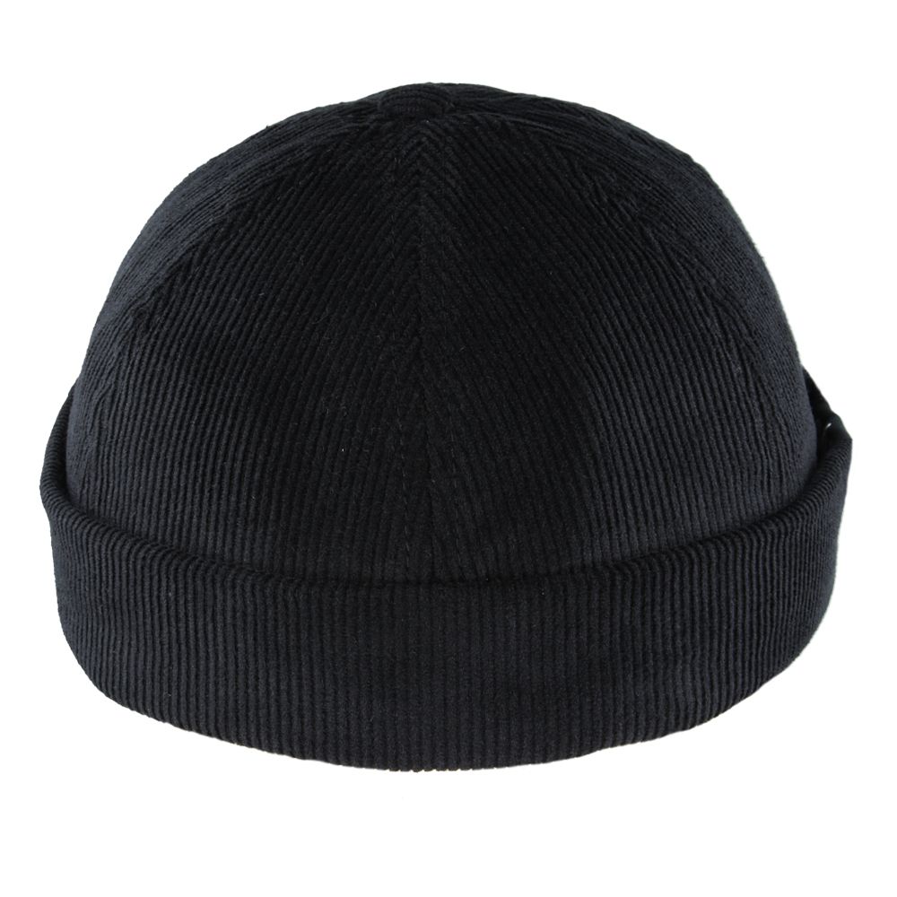 Carbon212 Corduroy Rolled Cuff Retro Fashion Brimless Docker Hats