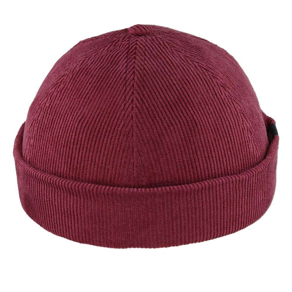 Carbon212 Corduroy Rolled Cuff Retro Fashion Brimless Docker Hats