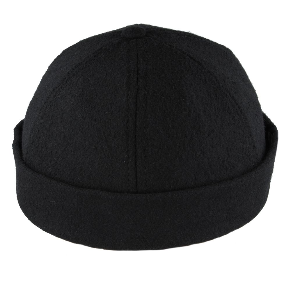 Carbon212 Wool Rolled Cuff Retro Fashion Brimless Docker Hats