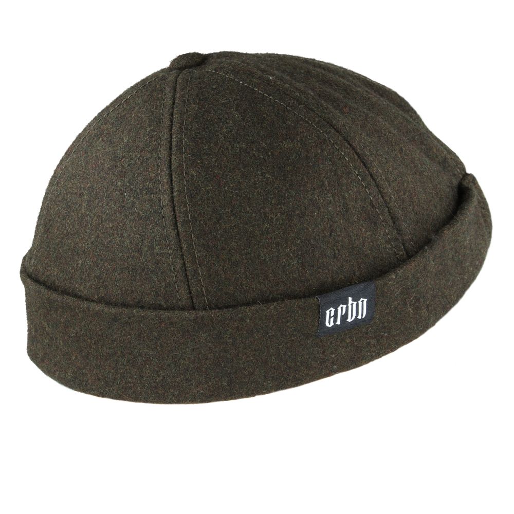 Carbon212 Wool Rolled Cuff Retro Fashion Brimless Docker Hats