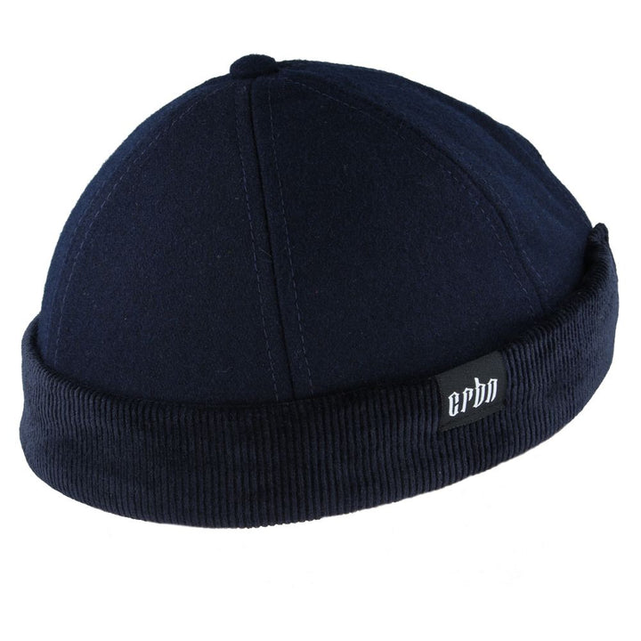 Carbon212 Wool Rolled Cuff Retro Fashion Brimless Docker Hats