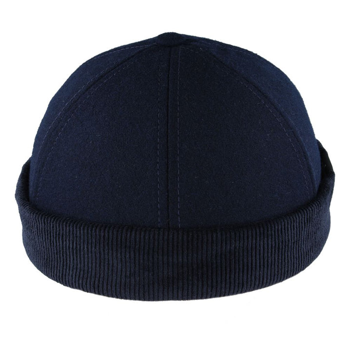 Carbon212 Wool Rolled Cuff Retro Fashion Brimless Docker Hats