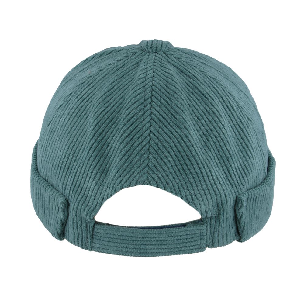 Maz Corduroy Rolled Cuff Retro Fashion Brimless Docker Hat