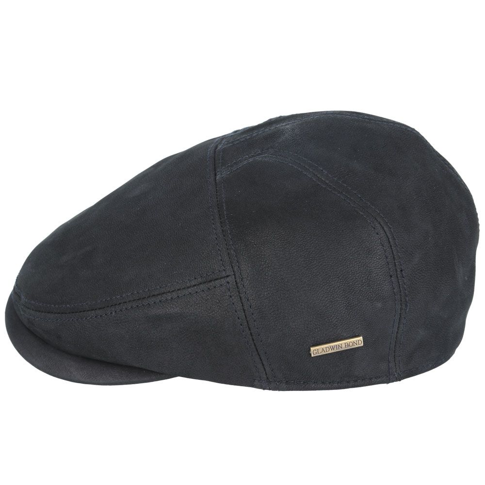 Bullantic - Premium Sheep Skin Leather Gladwin Bond Hatters London Flat Cap