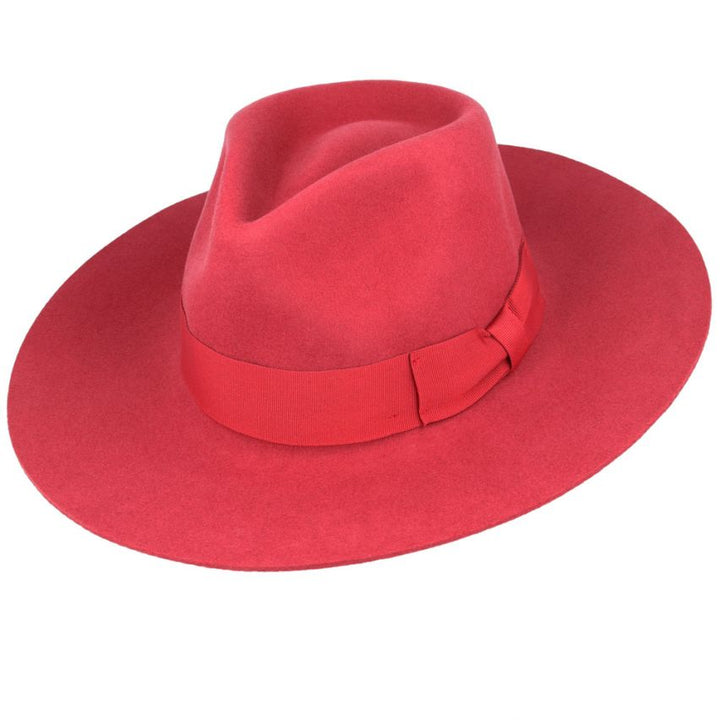 Gladwin Bond Daisy Wide Stiff & Snap Brim Fedora Hat