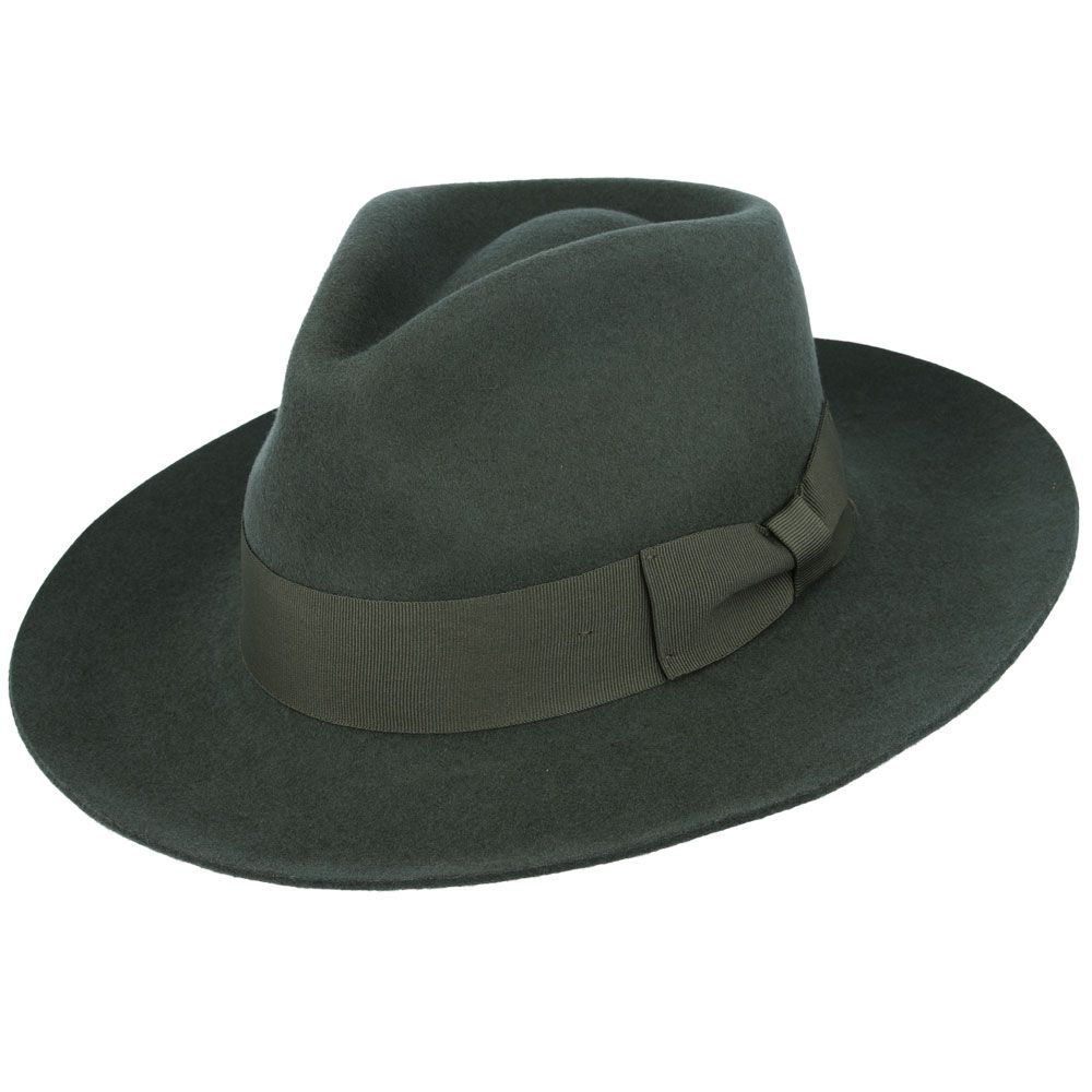 Bullantic - Premium Gladwin Bond Grace Snap-Brim Wool Fedora Hat