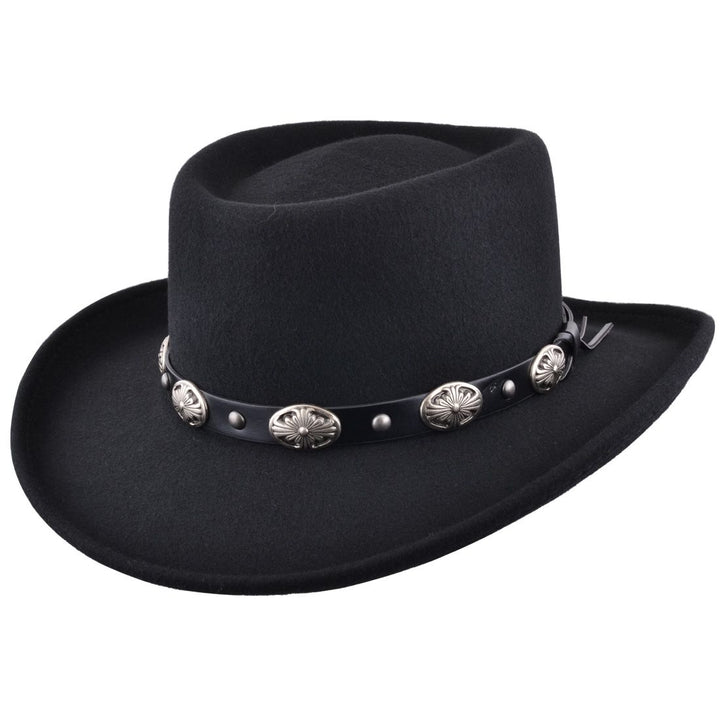 Maz Crushable Wool Felt Gambler Hat With Buckle Band