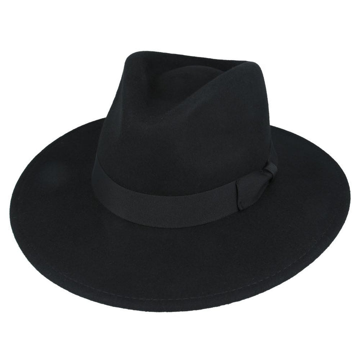 Maz Wide Brim Wool Crushable Fedora Hat