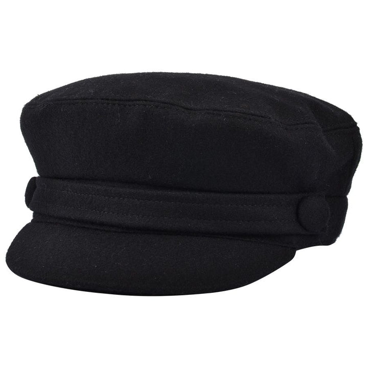 G&H Wool Captain Fiddler Cap - Black