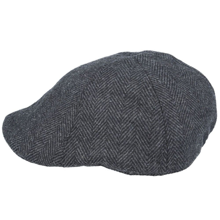 Maz Six Panel Herringbone Flat Cap