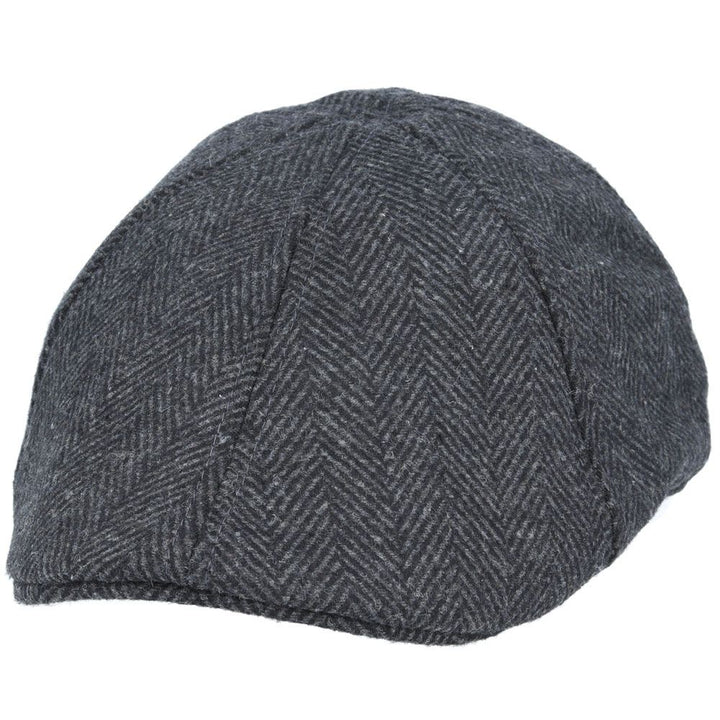 Maz Six Panel Herringbone Flat Cap