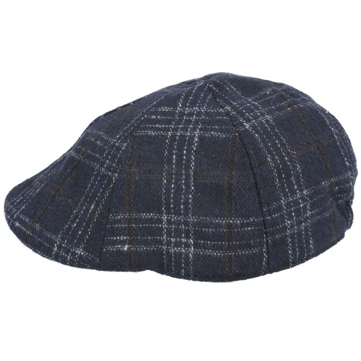 Maz Six Panel Check Tweed Flat Cap