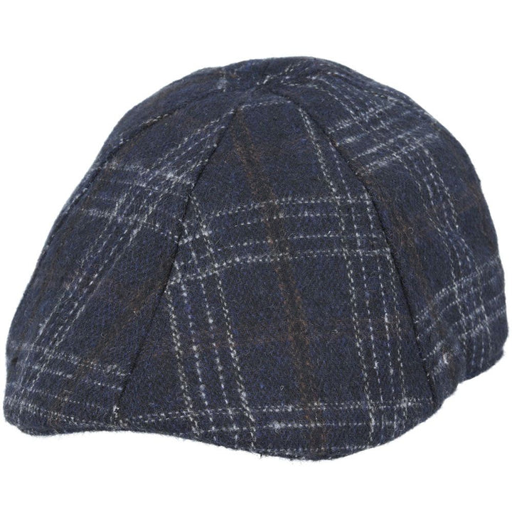 Maz Six Panel Check Tweed Flat Cap