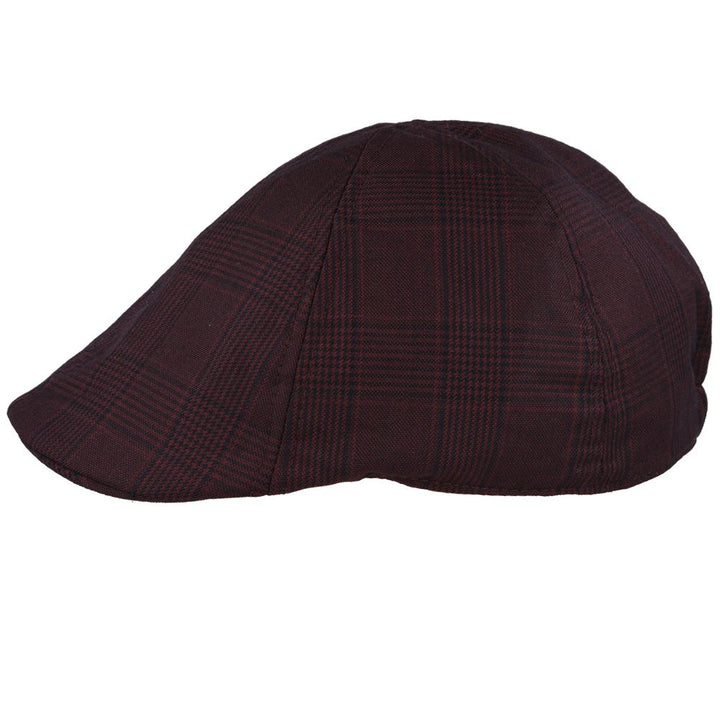 Maz Duckbill Six Panel Check Tweed Flat Cap