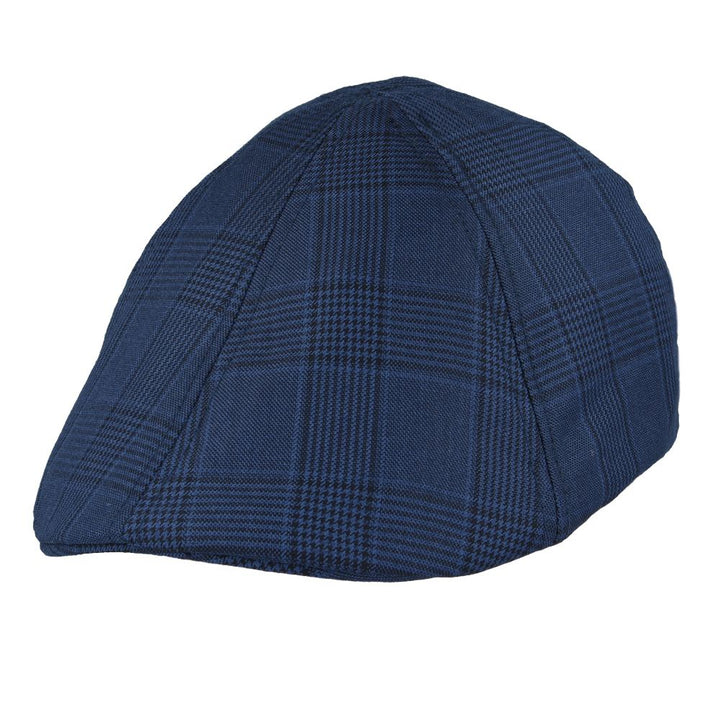 Maz Duckbill Six Panel Check Tweed Flat Cap