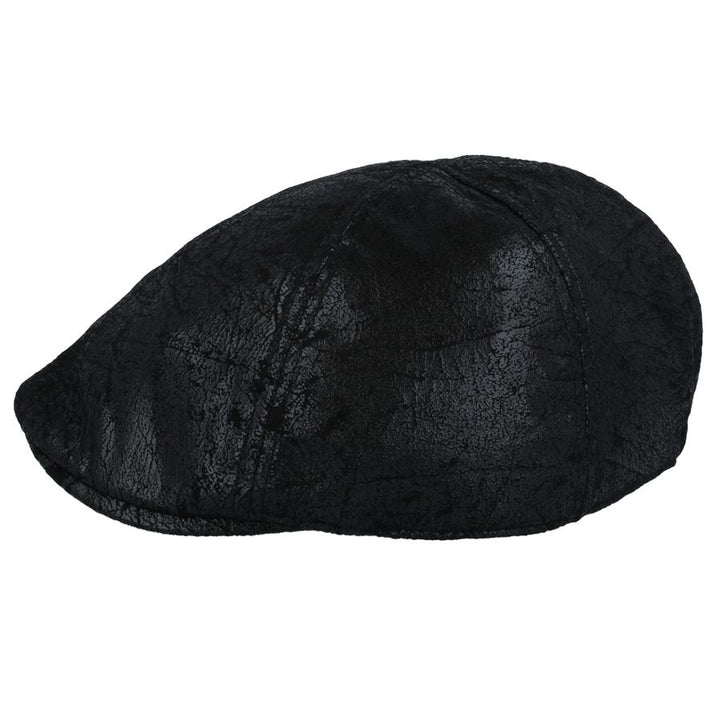 Maz Cracked Leather Distressed Vintage Six Panel Cap