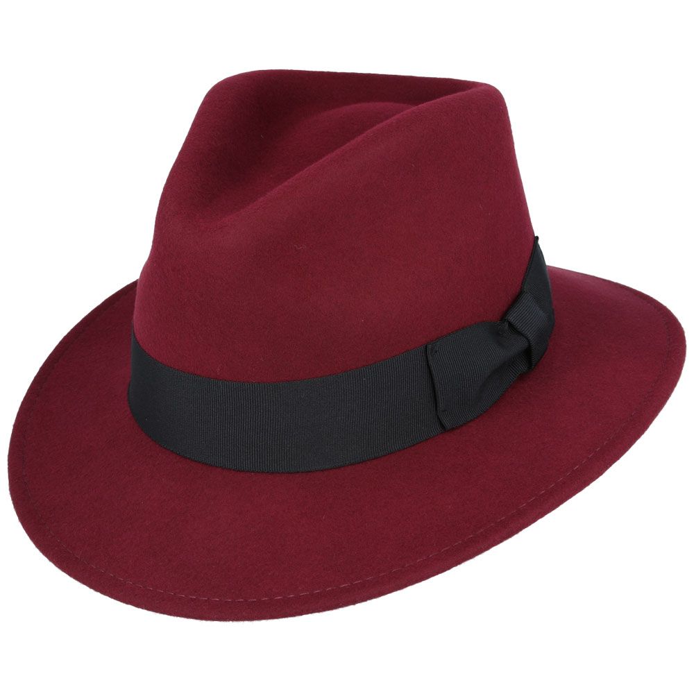 Maz Wool Felt Crushable Fedora Hat