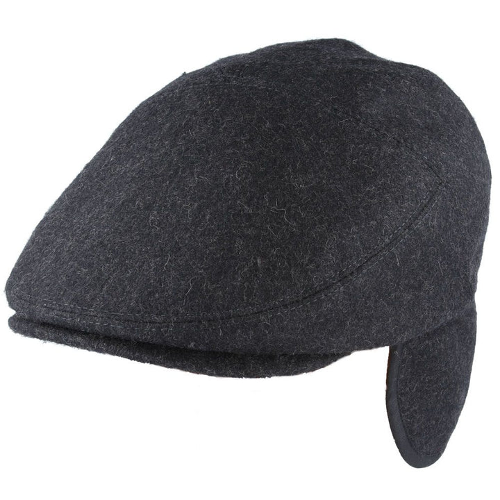 G&H Wool Flat Cap With Ear Muffs