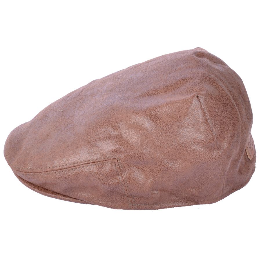 G&H Leather Look PVC Flat Cap