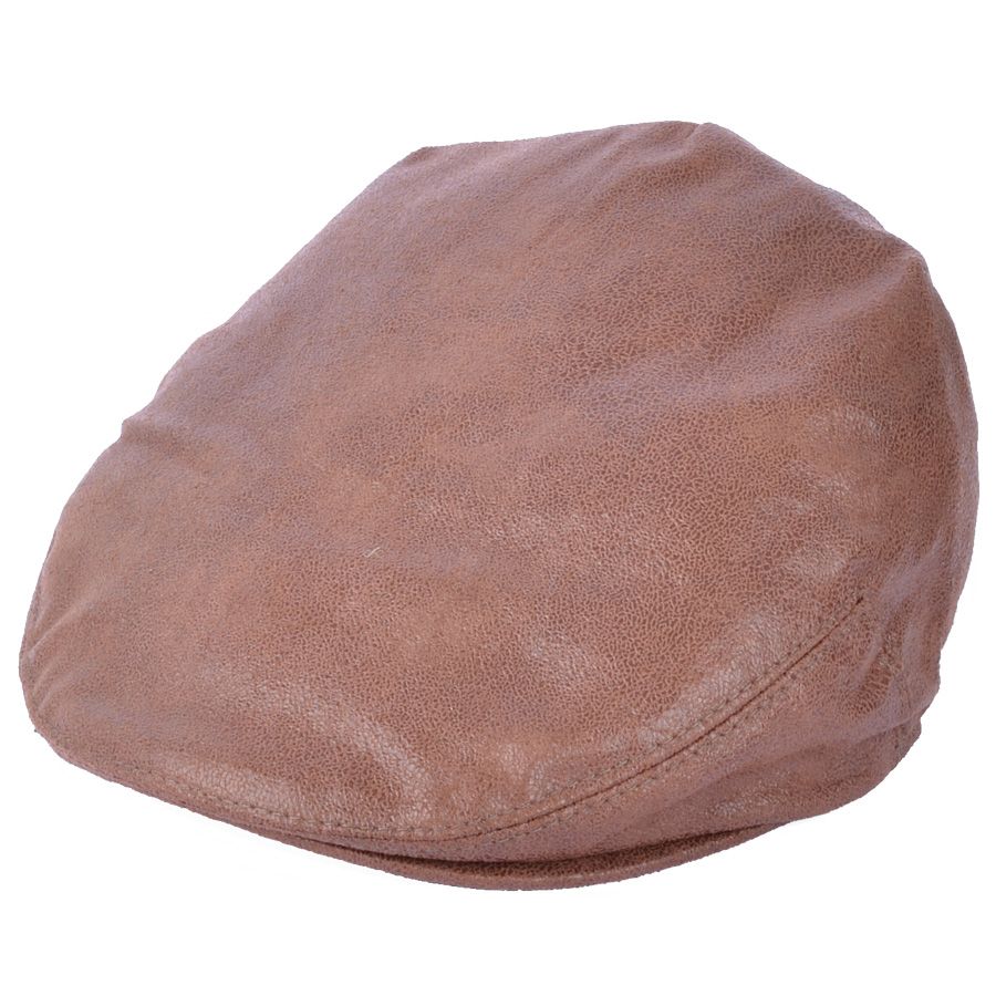 G&H Leather Look PVC Flat Cap