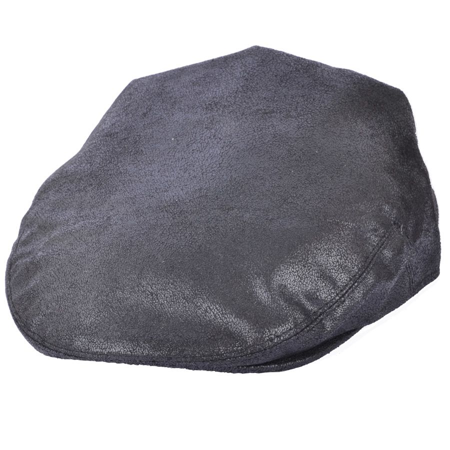 G&H Leather Look PVC Flat Cap