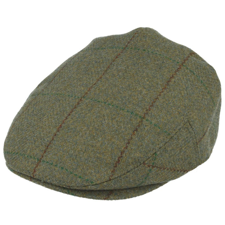 G&H 100% Wool Check Tweed Flat Cap