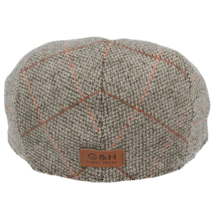 G&H Wool Check Tweed Flat Cap