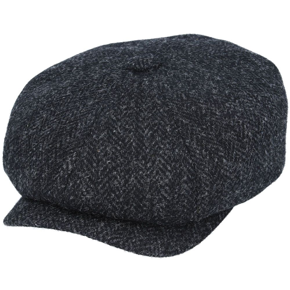 Bullantic - Gladwin Bond Harris Tweed Wool Herringbone Newsboy Cap