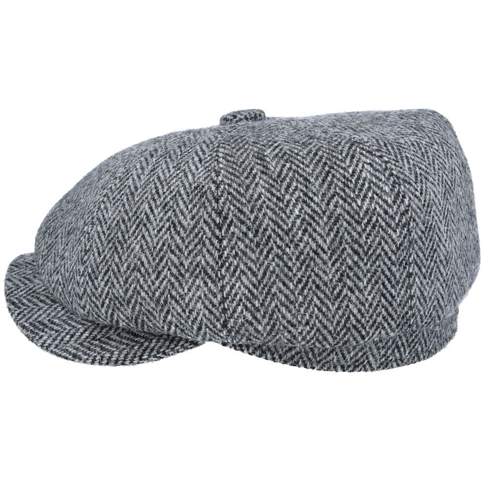 Bullantic - Gladwin Bond Harris Tweed Wool Herringbone Newsboy Cap