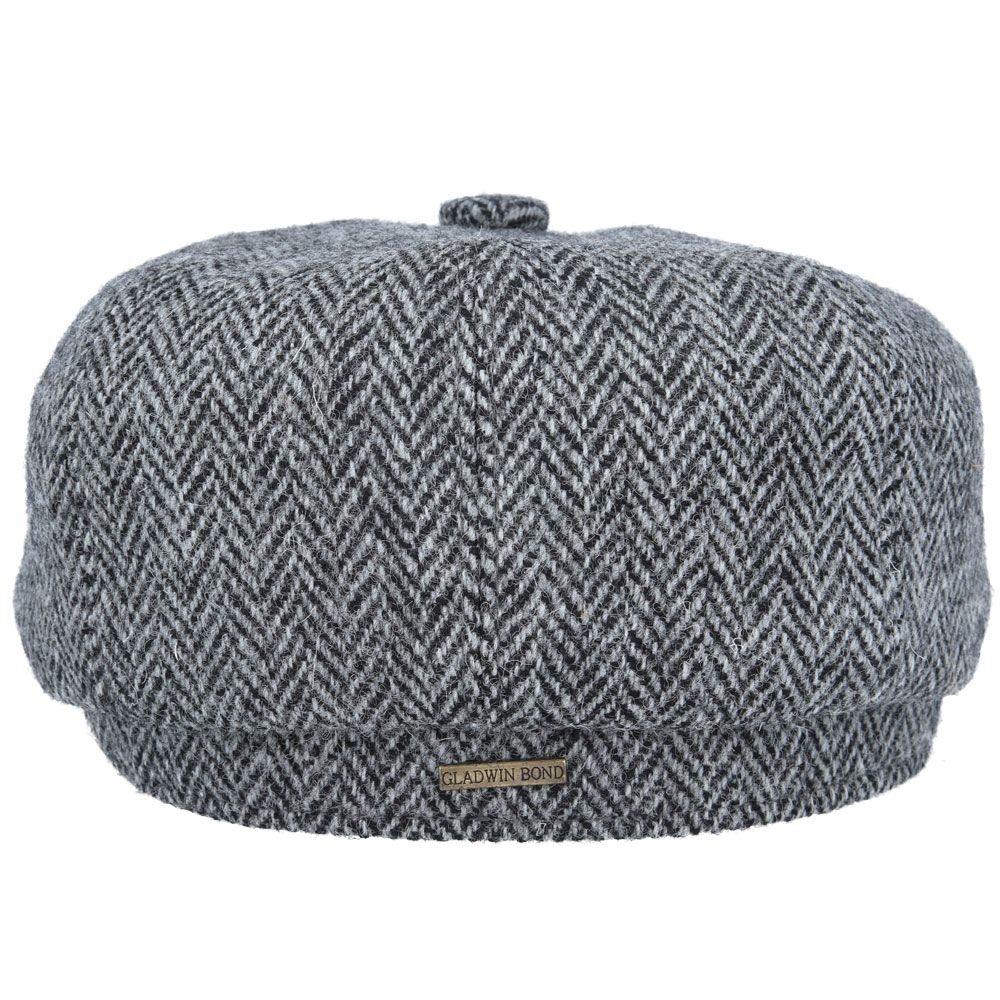 Bullantic - Gladwin Bond Harris Tweed Wool Herringbone Newsboy Cap