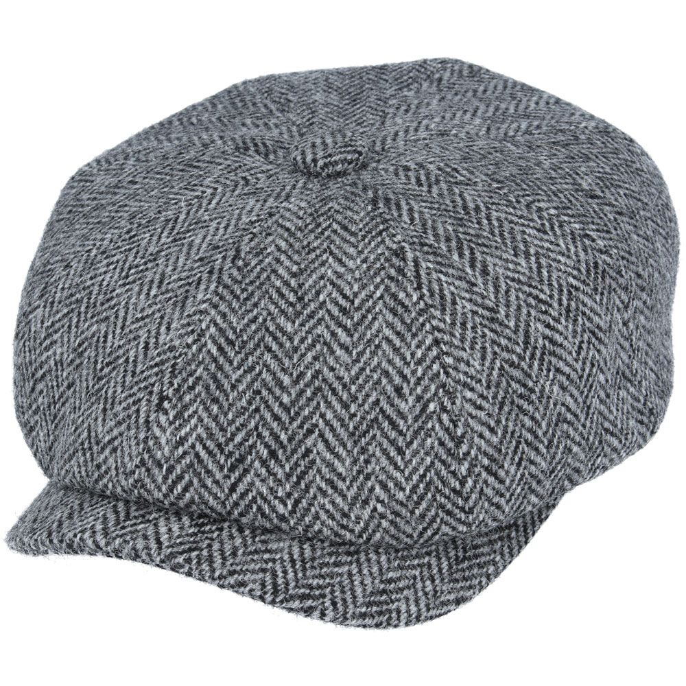 Bullantic - Gladwin Bond Harris Tweed Wool Herringbone Newsboy Cap