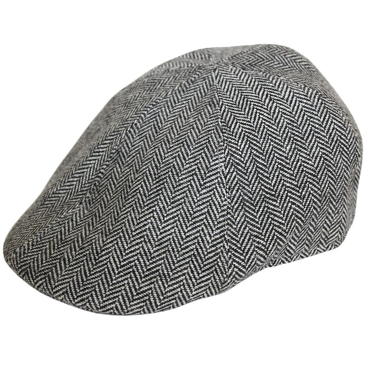 G&H Herringbone Six Panel Flat Cap