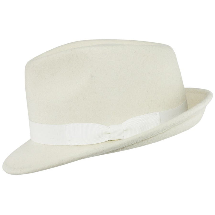 Maz Crushable Felt Trilby Hat, White