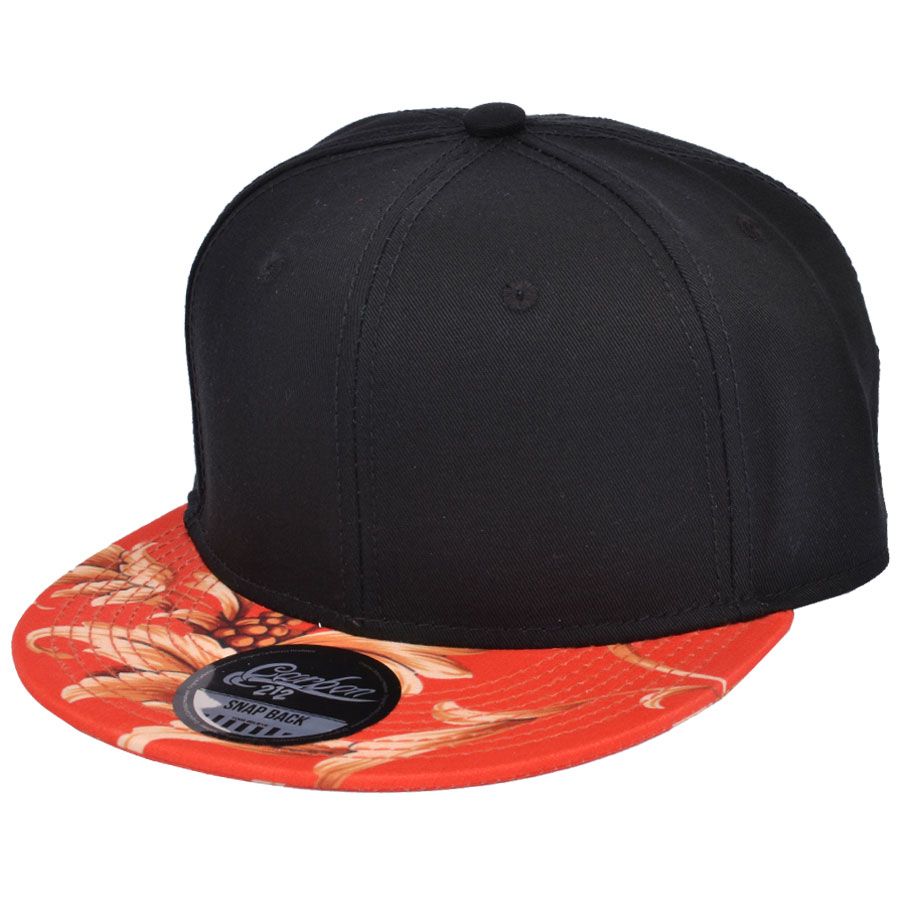 Carbon212 Gold Floral Visor Snapback Cap