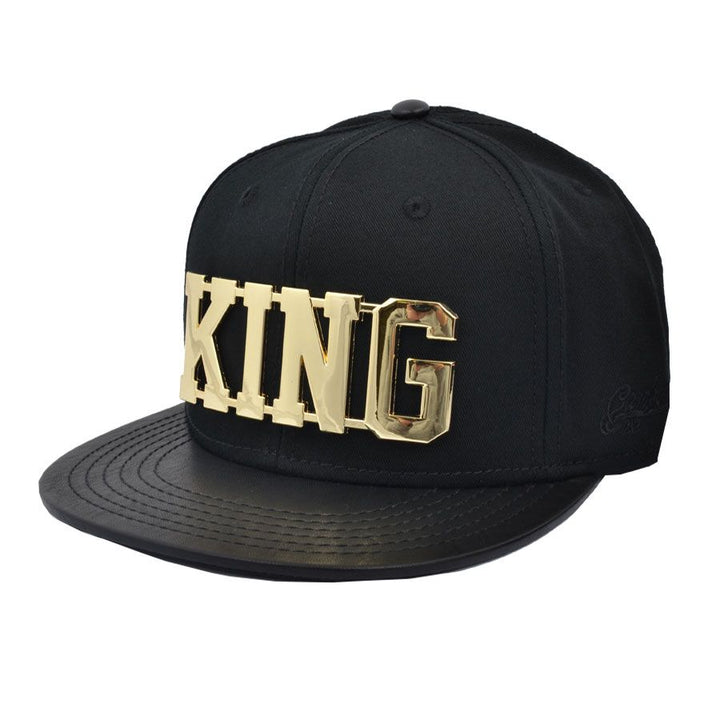 Carbon212 King Metal Logo PU Visor Snapback Cap